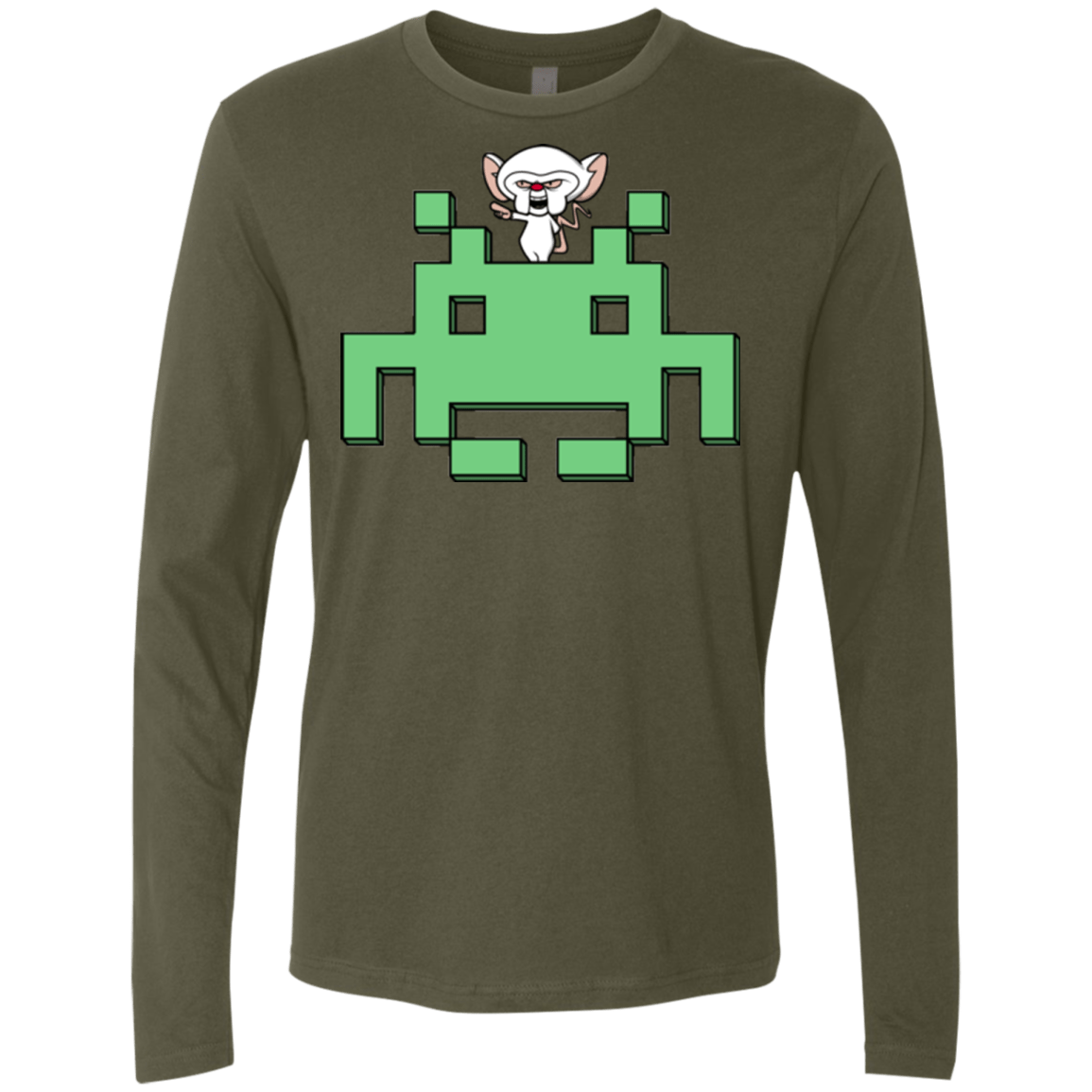 T-Shirts Military Green / S Invaderbrain Men's Premium Long Sleeve