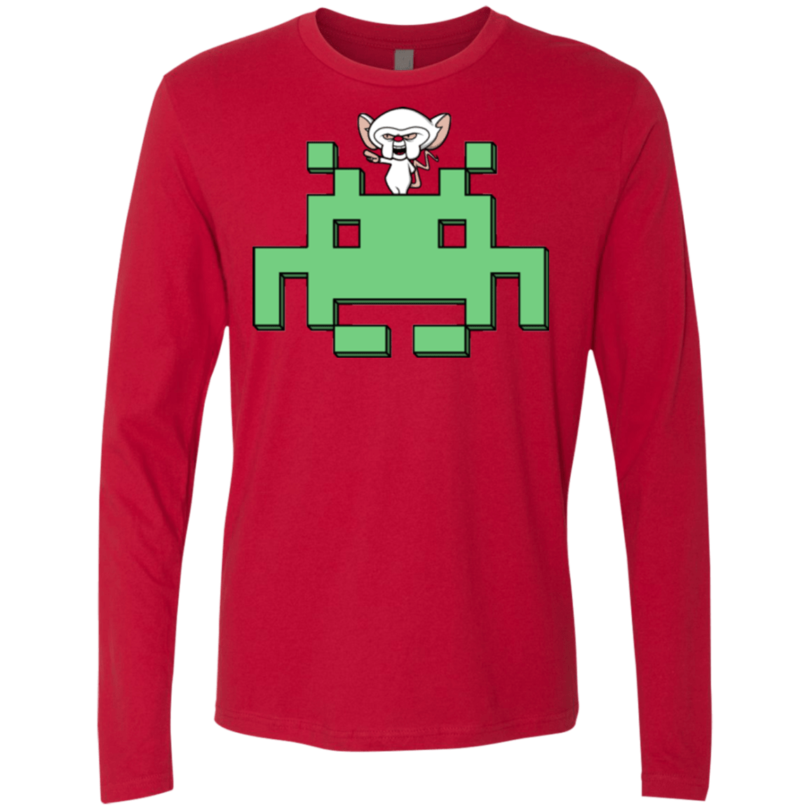 T-Shirts Red / S Invaderbrain Men's Premium Long Sleeve