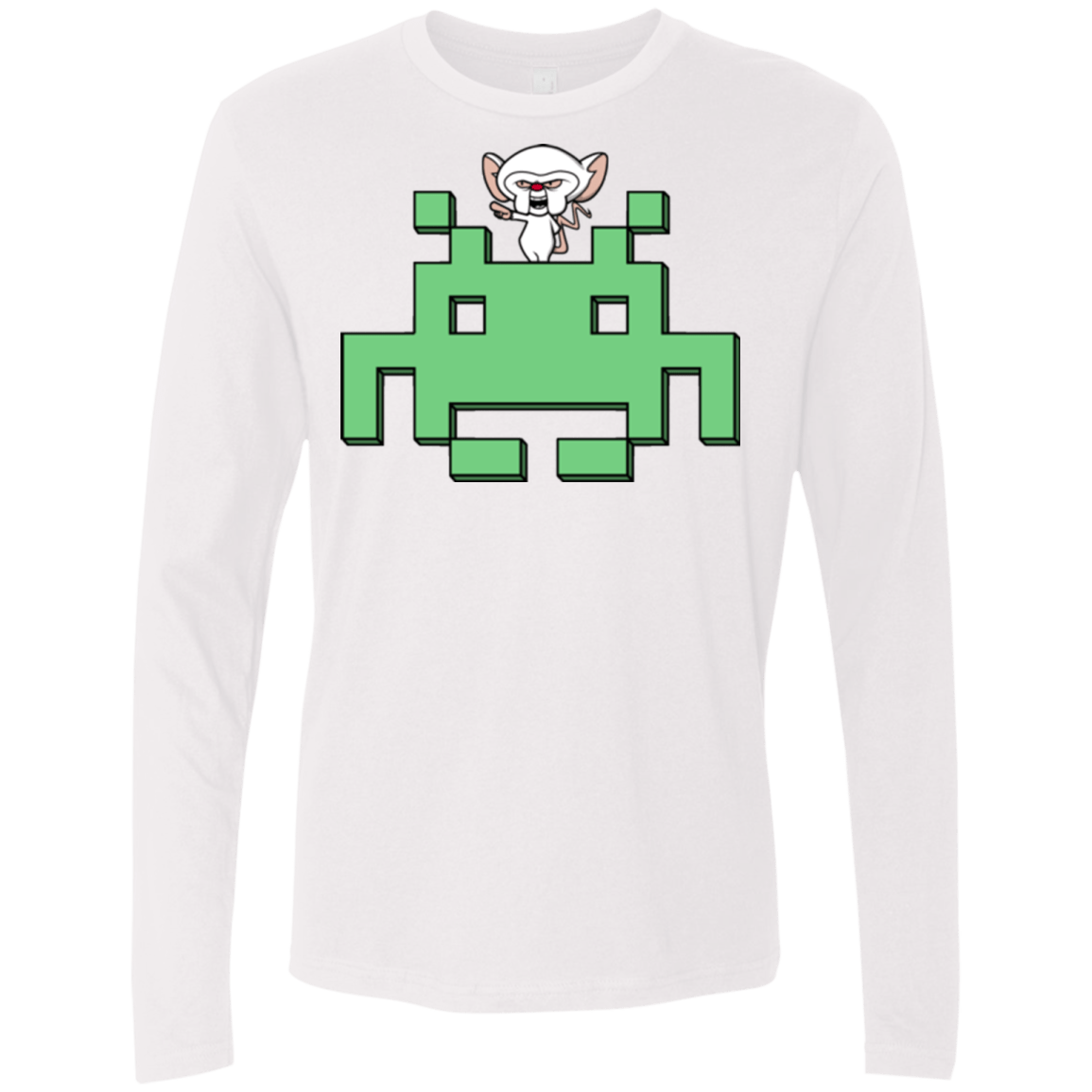 T-Shirts White / S Invaderbrain Men's Premium Long Sleeve