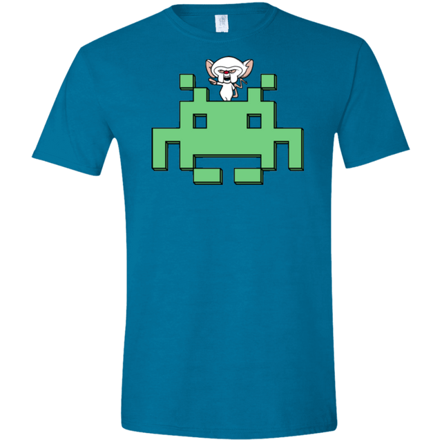 T-Shirts Antique Sapphire / S Invaderbrain Men's Semi-Fitted Softstyle