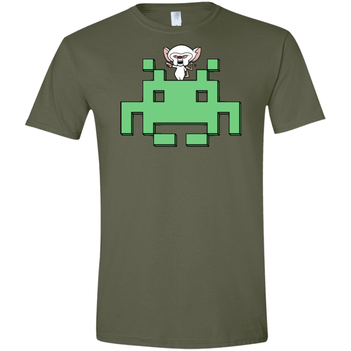 T-Shirts Military Green / S Invaderbrain Men's Semi-Fitted Softstyle