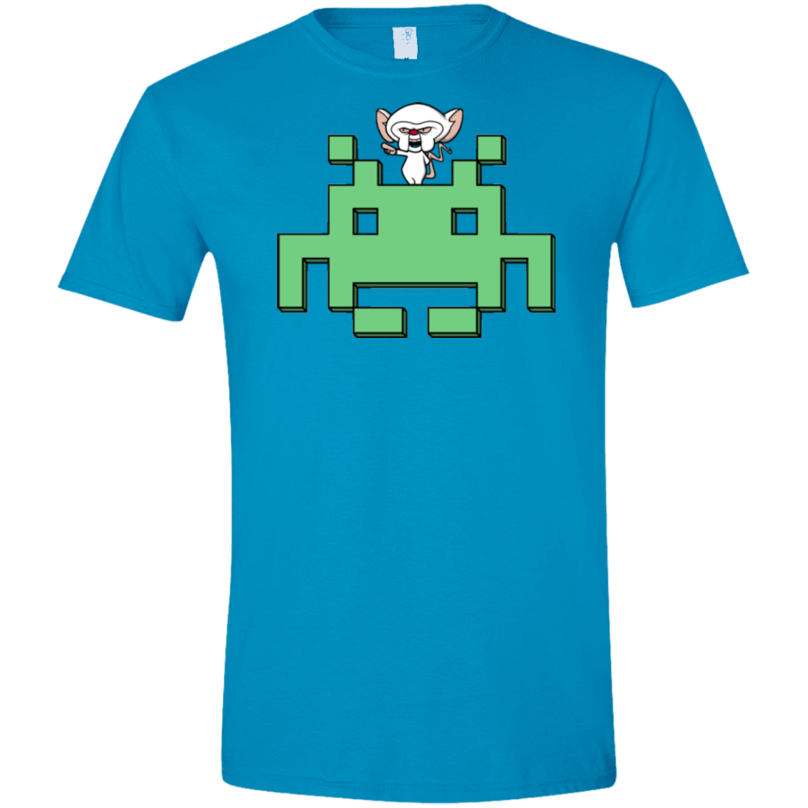 T-Shirts Sapphire / S Invaderbrain Men's Semi-Fitted Softstyle