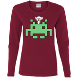T-Shirts Cardinal / S Invaderbrain Women's Long Sleeve T-Shirt