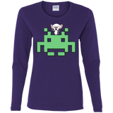T-Shirts Purple / S Invaderbrain Women's Long Sleeve T-Shirt