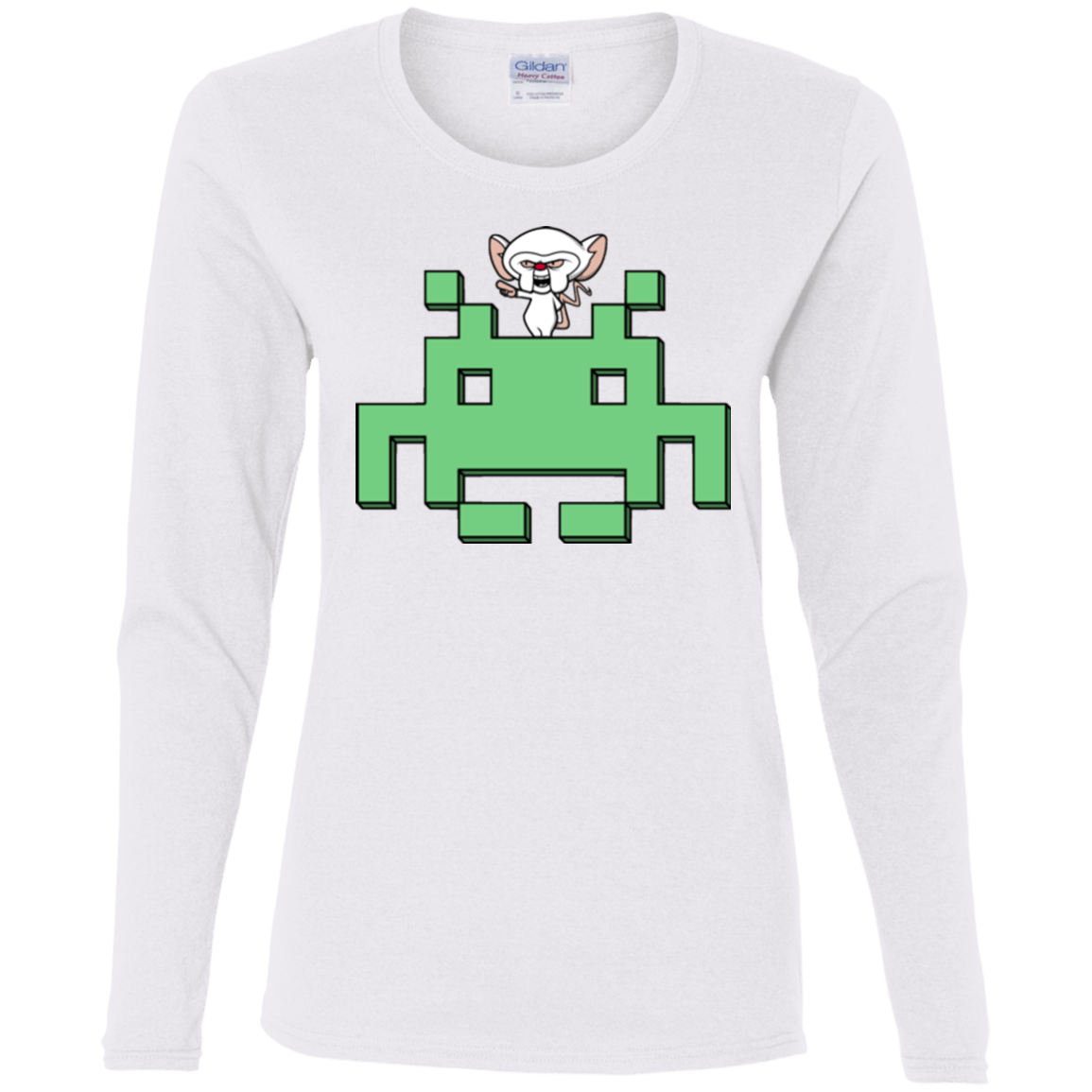 T-Shirts White / S Invaderbrain Women's Long Sleeve T-Shirt