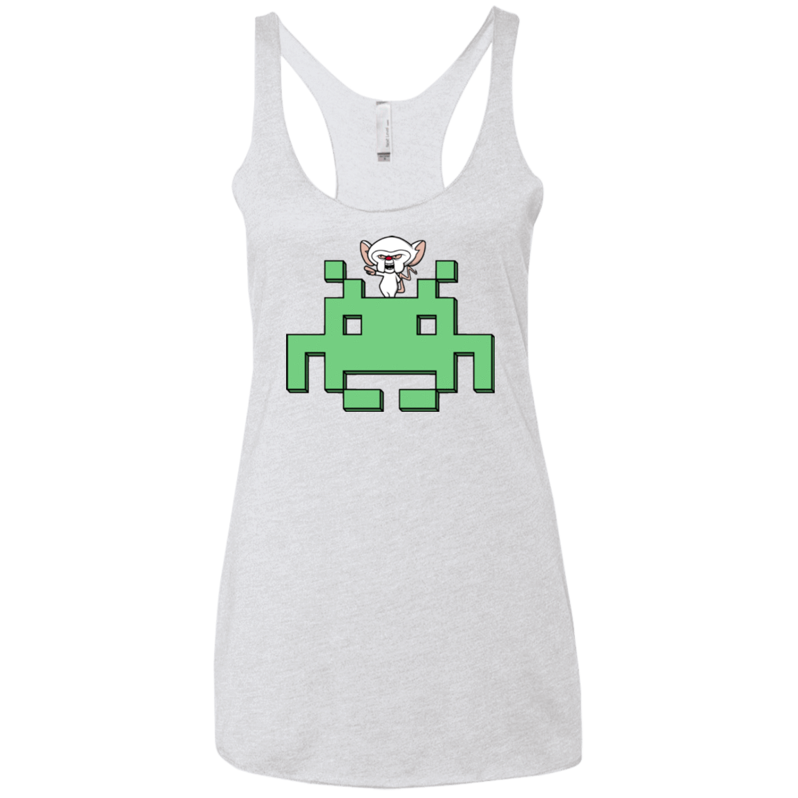T-Shirts Heather White / X-Small Invaderbrain Women's Triblend Racerback Tank