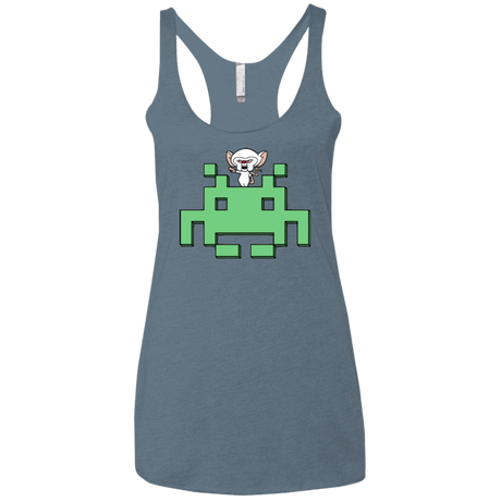 T-Shirts Indigo / X-Small Invaderbrain Women's Triblend Racerback Tank