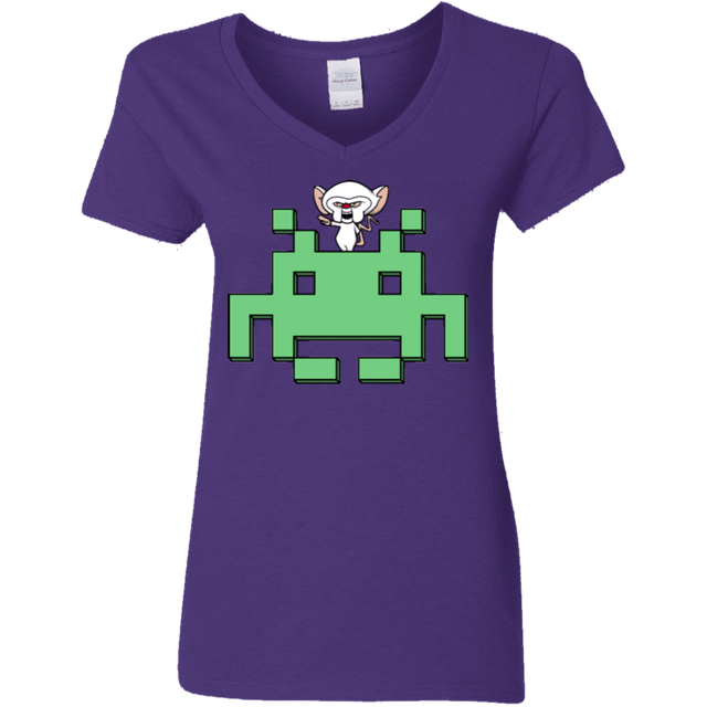 T-Shirts Purple / S Invaderbrain Women's V-Neck T-Shirt