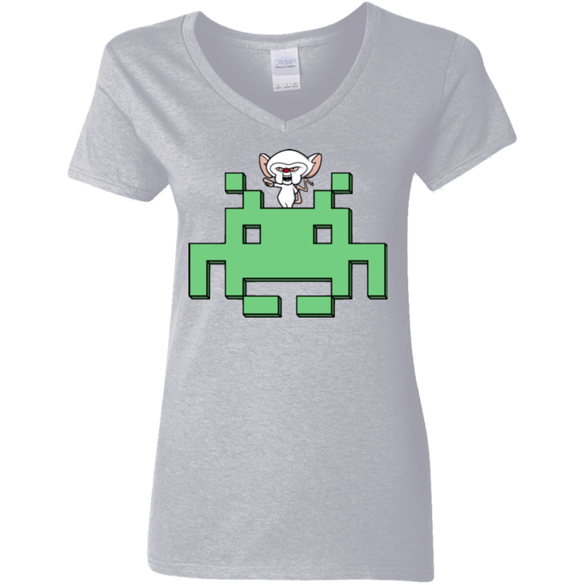 T-Shirts Sport Grey / S Invaderbrain Women's V-Neck T-Shirt