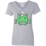 T-Shirts Sport Grey / S Invaderbrain Women's V-Neck T-Shirt