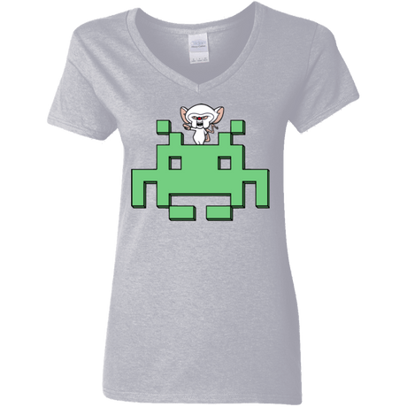 T-Shirts Sport Grey / S Invaderbrain Women's V-Neck T-Shirt