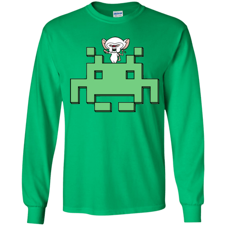 T-Shirts Irish Green / YS Invaderbrain Youth Long Sleeve T-Shirt