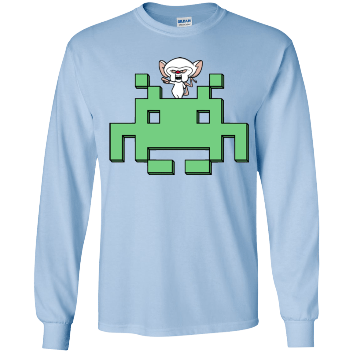 T-Shirts Light Blue / YS Invaderbrain Youth Long Sleeve T-Shirt