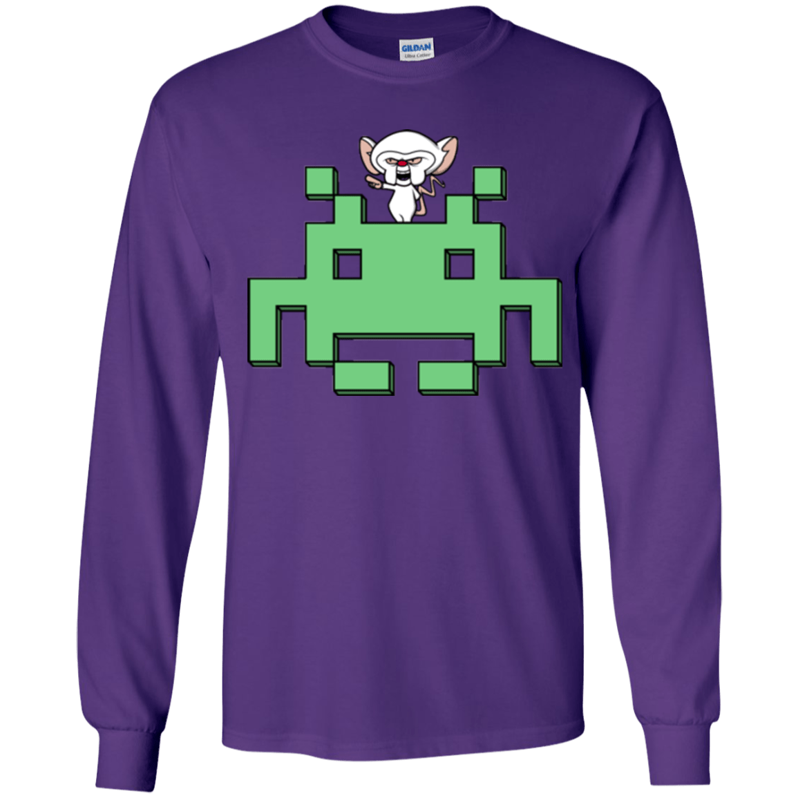 T-Shirts Purple / YS Invaderbrain Youth Long Sleeve T-Shirt