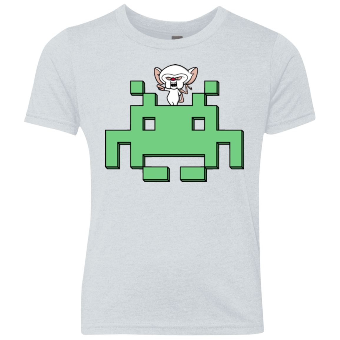 T-Shirts Heather White / YXS Invaderbrain Youth Triblend T-Shirt