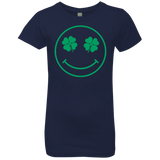 T-Shirts Midnight Navy / YXS Irish Smiley Girls Premium T-Shirt