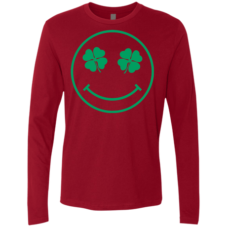 T-Shirts Cardinal / Small Irish Smiley Men's Premium Long Sleeve