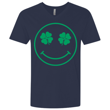 T-Shirts Midnight Navy / X-Small Irish Smiley Men's Premium V-Neck