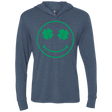 T-Shirts Indigo / X-Small Irish Smiley Triblend Long Sleeve Hoodie Tee