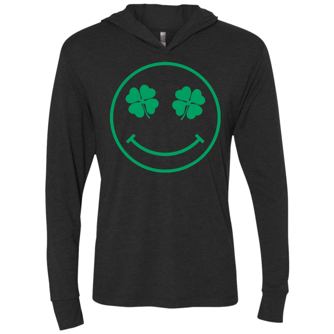 T-Shirts Vintage Black / X-Small Irish Smiley Triblend Long Sleeve Hoodie Tee