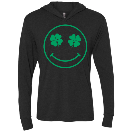 T-Shirts Vintage Black / X-Small Irish Smiley Triblend Long Sleeve Hoodie Tee