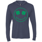 T-Shirts Vintage Navy / X-Small Irish Smiley Triblend Long Sleeve Hoodie Tee