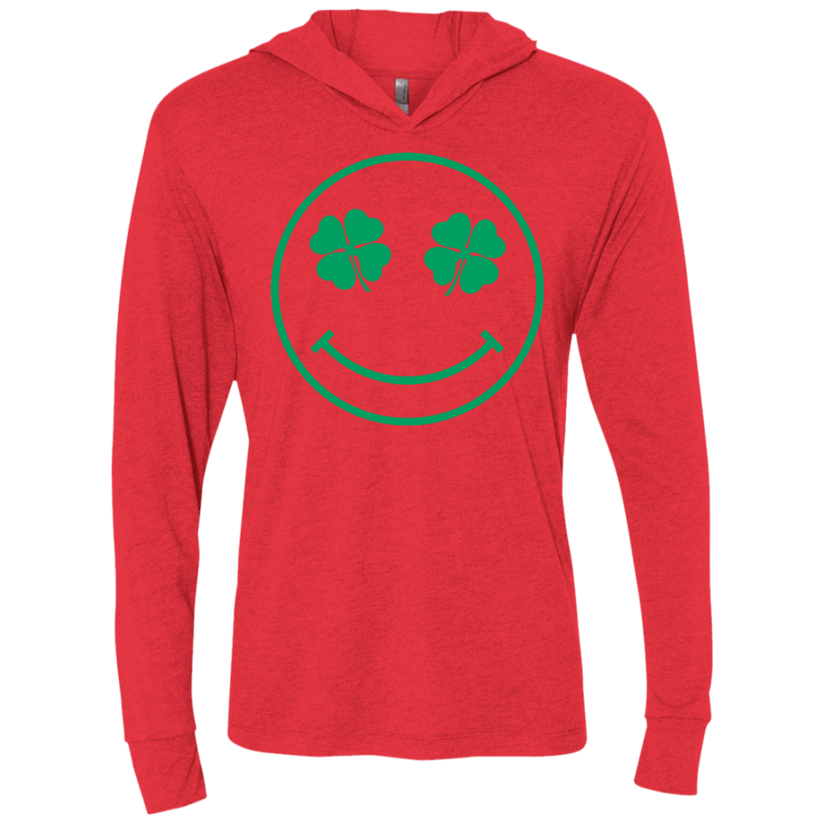 T-Shirts Vintage Red / X-Small Irish Smiley Triblend Long Sleeve Hoodie Tee