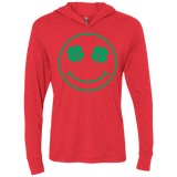T-Shirts Vintage Red / X-Small Irish Smiley Triblend Long Sleeve Hoodie Tee