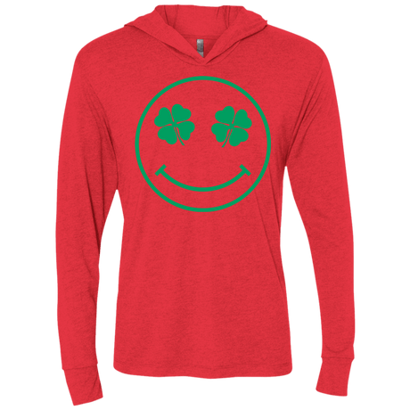 T-Shirts Vintage Red / X-Small Irish Smiley Triblend Long Sleeve Hoodie Tee
