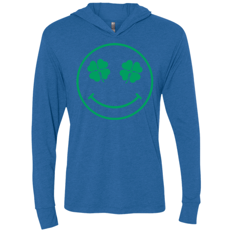 T-Shirts Vintage Royal / X-Small Irish Smiley Triblend Long Sleeve Hoodie Tee