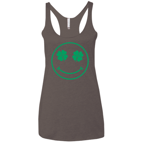 T-Shirts Macchiato / X-Small Irish Smiley Women's Triblend Racerback Tank