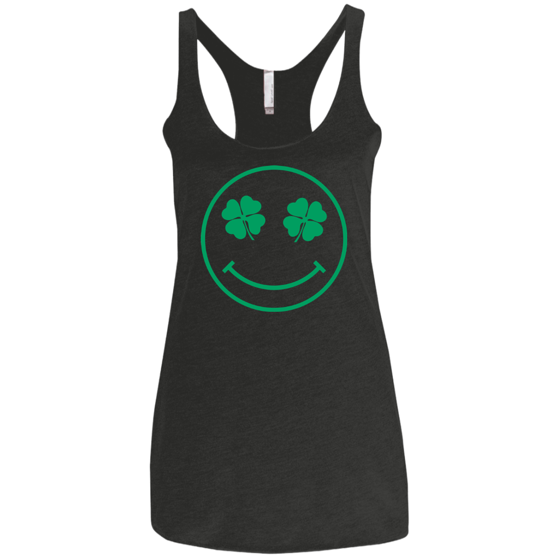 T-Shirts Vintage Black / X-Small Irish Smiley Women's Triblend Racerback Tank