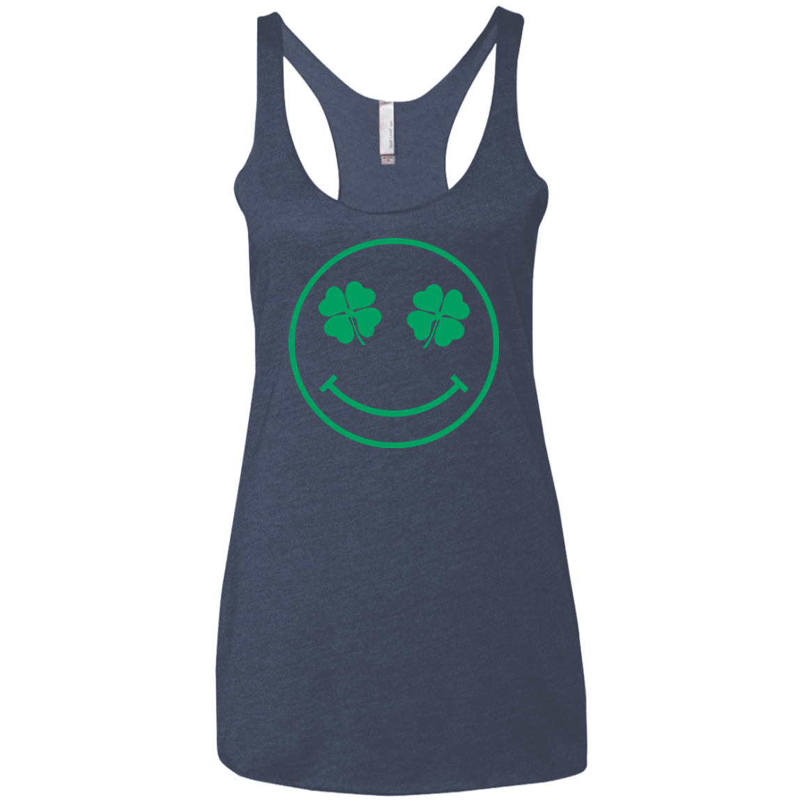 T-Shirts Vintage Navy / X-Small Irish Smiley Women's Triblend Racerback Tank
