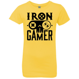 T-Shirts Vibrant Yellow / YXS Iron Gamer Girls Premium T-Shirt