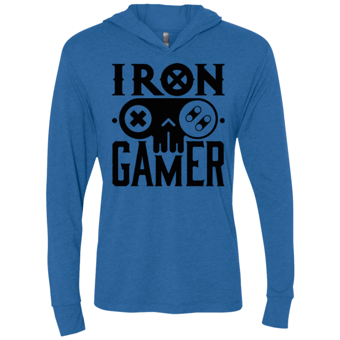 T-Shirts Vintage Royal / X-Small Iron Gamer Triblend Long Sleeve Hoodie Tee
