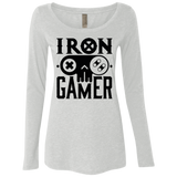T-Shirts Heather White / Small Iron Gamer Women's Triblend Long Sleeve Shirt