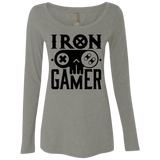 T-Shirts Venetian Grey / Small Iron Gamer Women's Triblend Long Sleeve Shirt