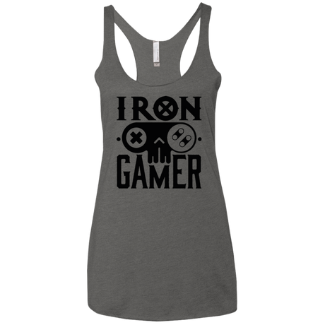 T-Shirts Premium Heather / X-Small Iron Gamer Women's Triblend Racerback Tank
