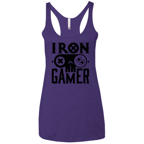 T-Shirts Purple / X-Small Iron Gamer Women's Triblend Racerback Tank