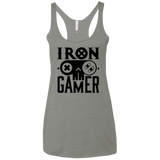 T-Shirts Venetian Grey / X-Small Iron Gamer Women's Triblend Racerback Tank