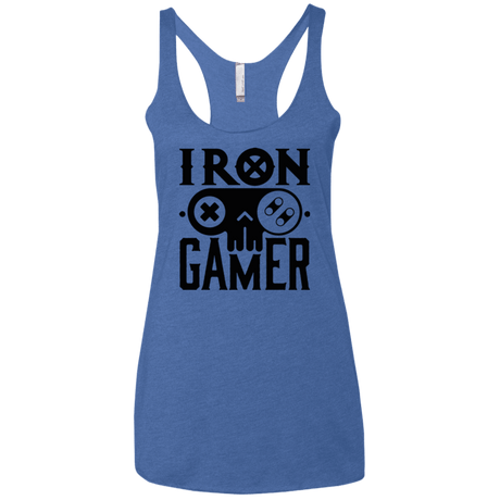 T-Shirts Vintage Royal / X-Small Iron Gamer Women's Triblend Racerback Tank