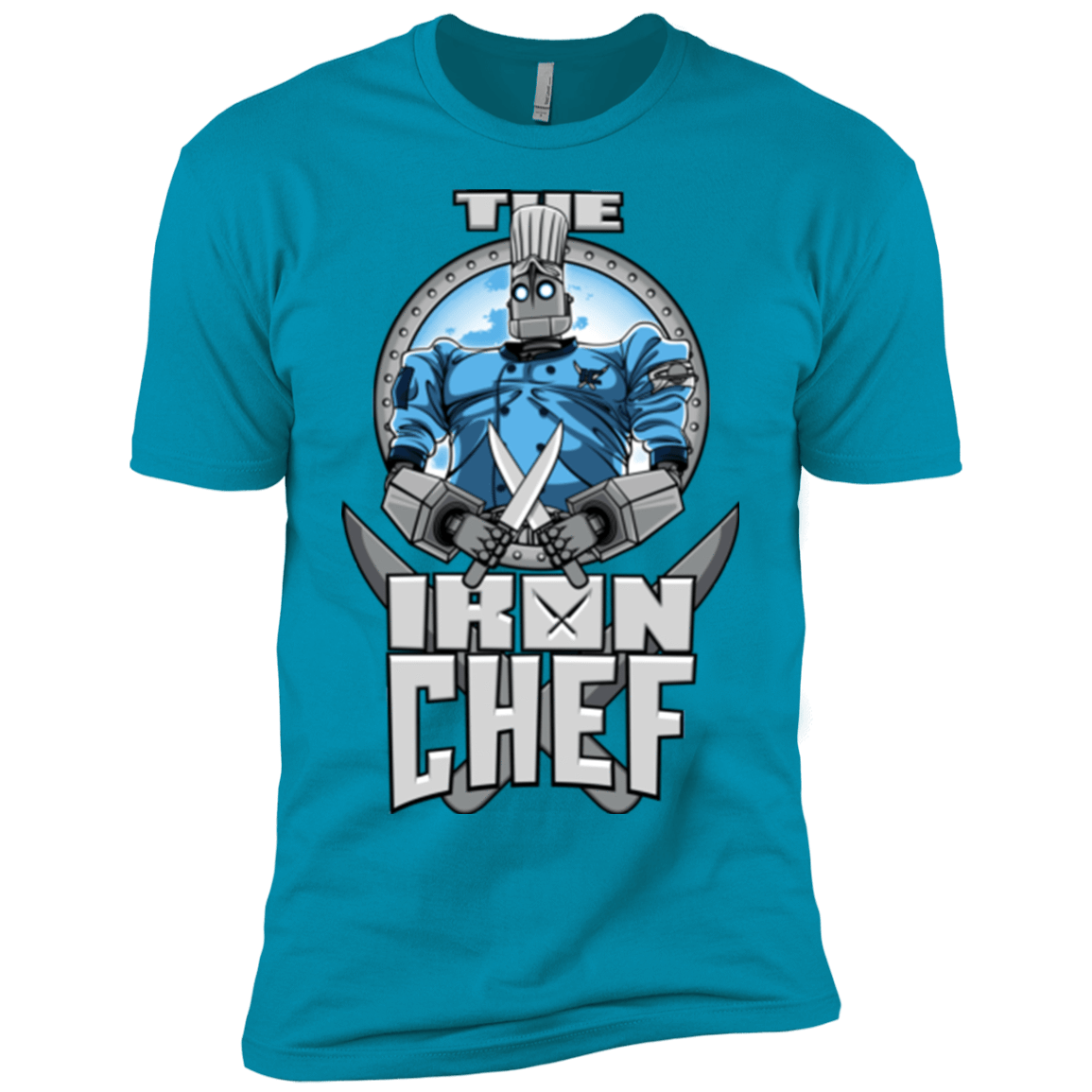 T-Shirts Turquoise / YXS Iron Giant Chef Boys Premium T-Shirt