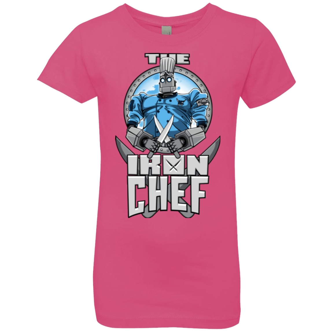 T-Shirts Hot Pink / YXS Iron Giant Chef Girls Premium T-Shirt