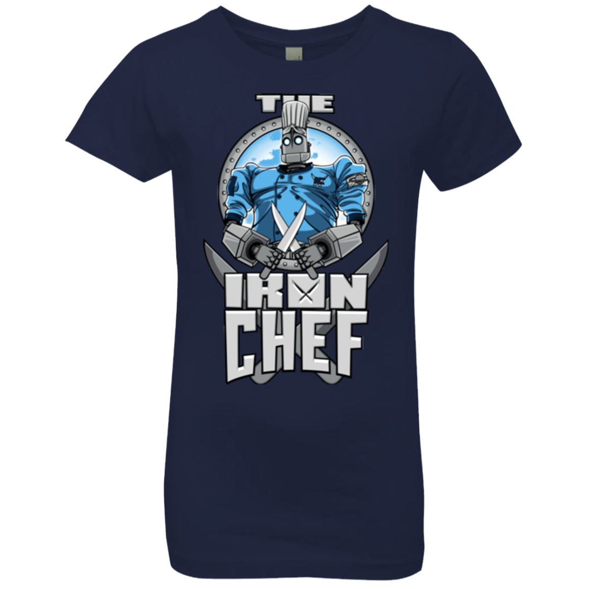 T-Shirts Midnight Navy / YXS Iron Giant Chef Girls Premium T-Shirt