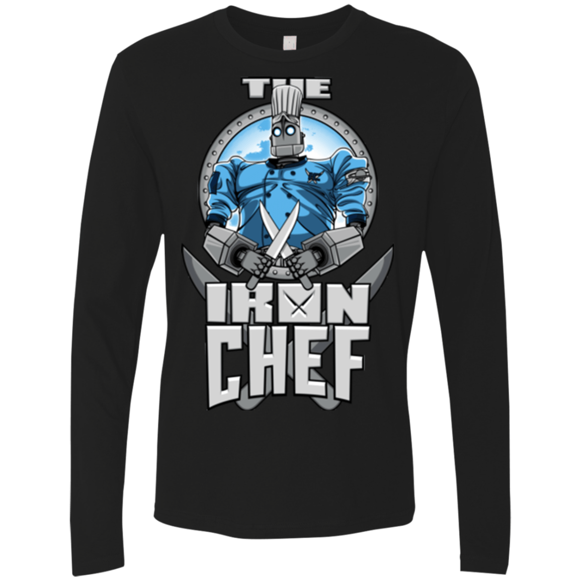 T-Shirts Black / Small Iron Giant Chef Men's Premium Long Sleeve
