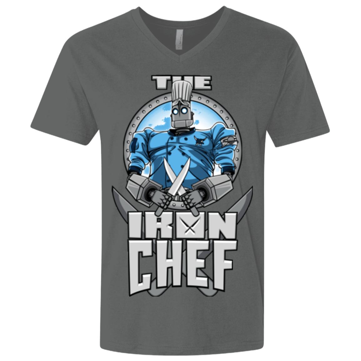 T-Shirts Heavy Metal / X-Small Iron Giant Chef Men's Premium V-Neck