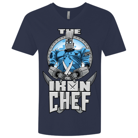T-Shirts Midnight Navy / X-Small Iron Giant Chef Men's Premium V-Neck
