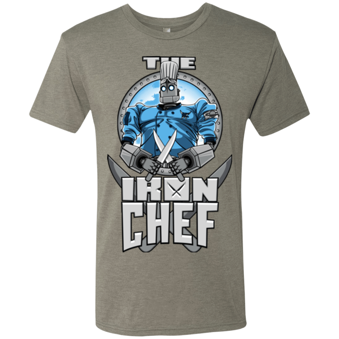 T-Shirts Venetian Grey / Small Iron Giant Chef Men's Triblend T-Shirt