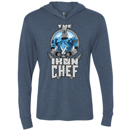 T-Shirts Indigo / X-Small Iron Giant Chef Triblend Long Sleeve Hoodie Tee