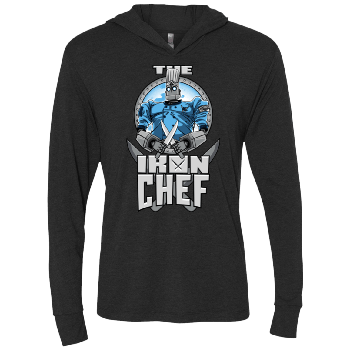 T-Shirts Vintage Black / X-Small Iron Giant Chef Triblend Long Sleeve Hoodie Tee